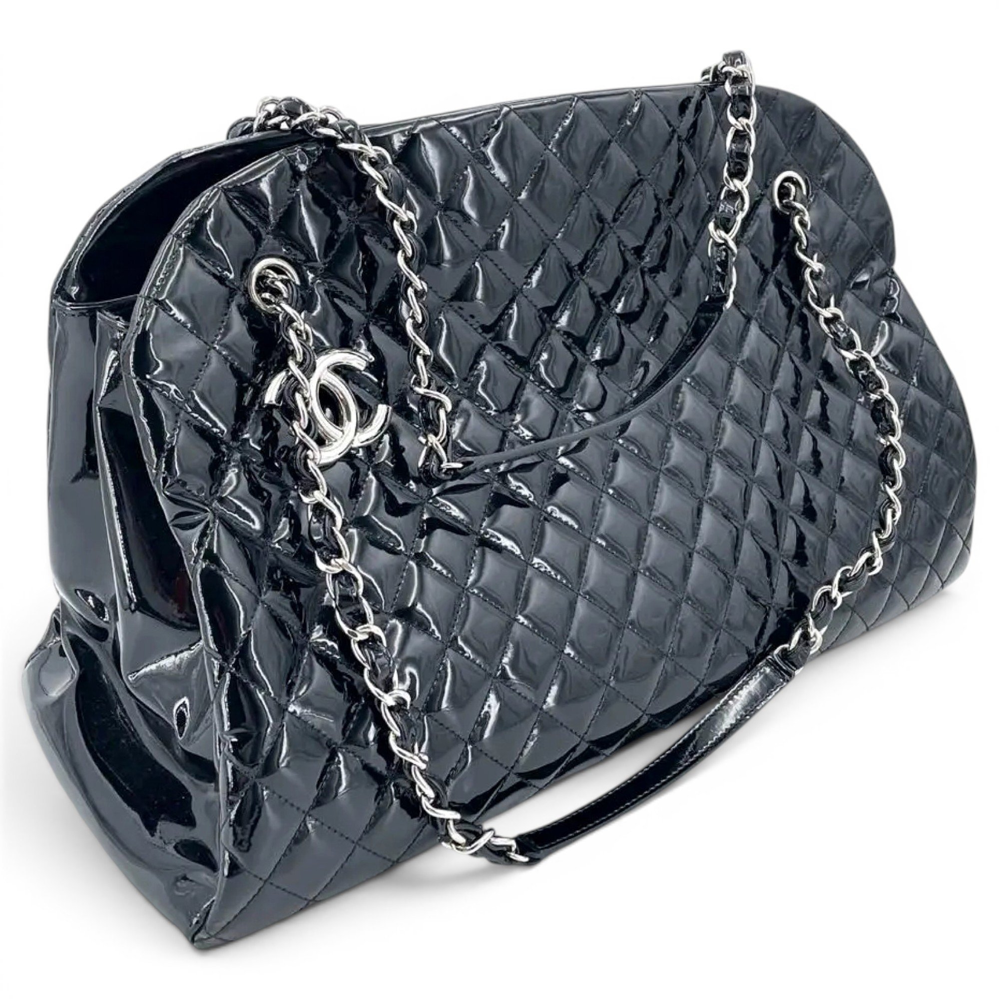 Mademoiselle patent leather handbag