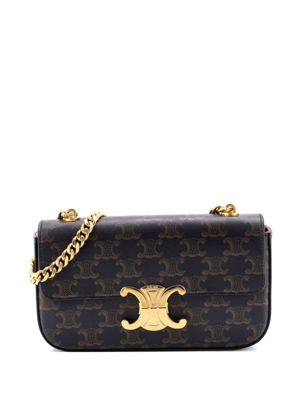 Celine Triomphe Chain Triomphe Coated Canvas Small shoulder bag