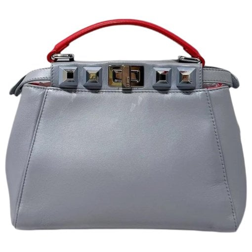 Peekaboo leather tote