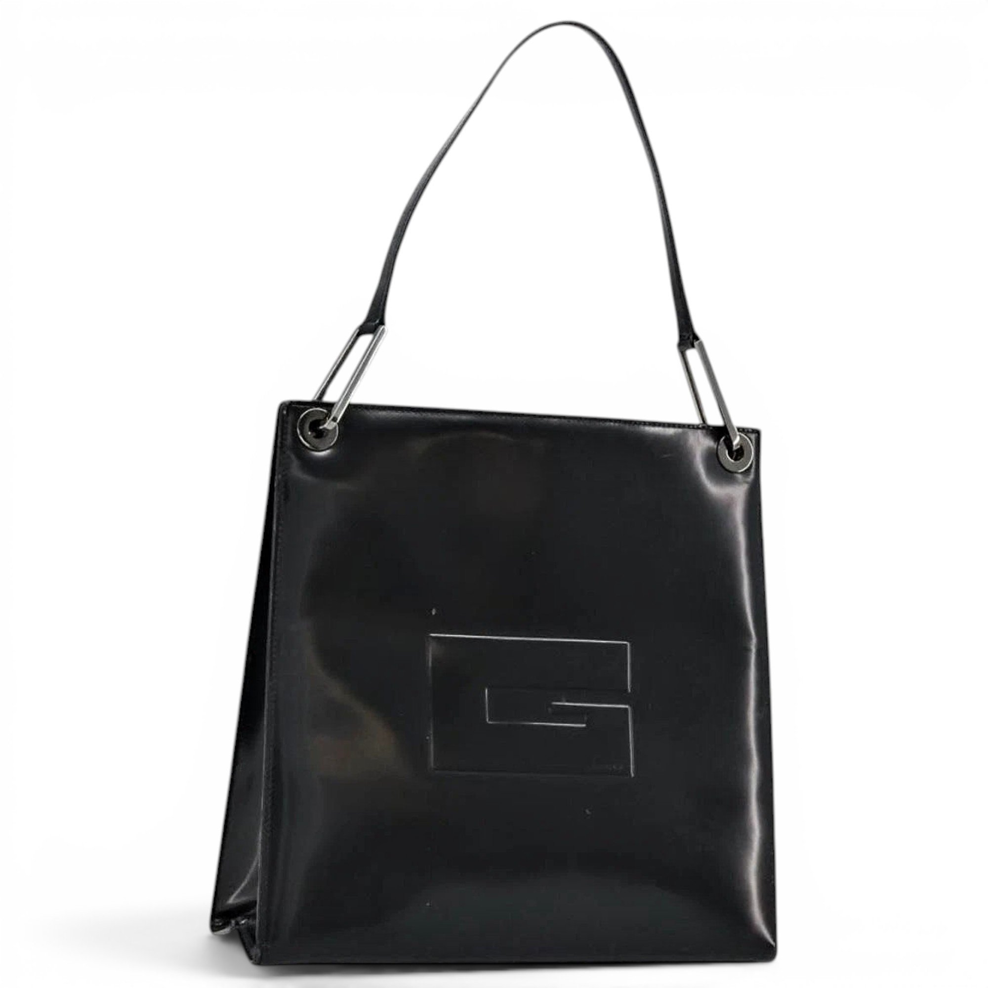 Patent leather handbag