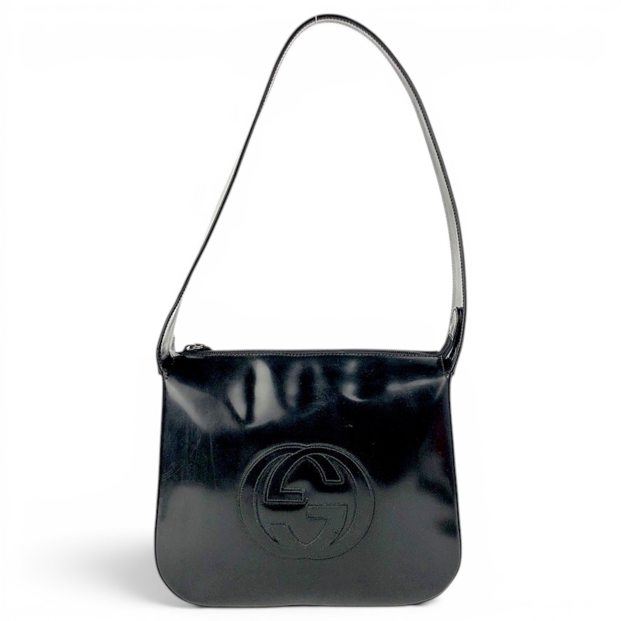 Patent leather handbag