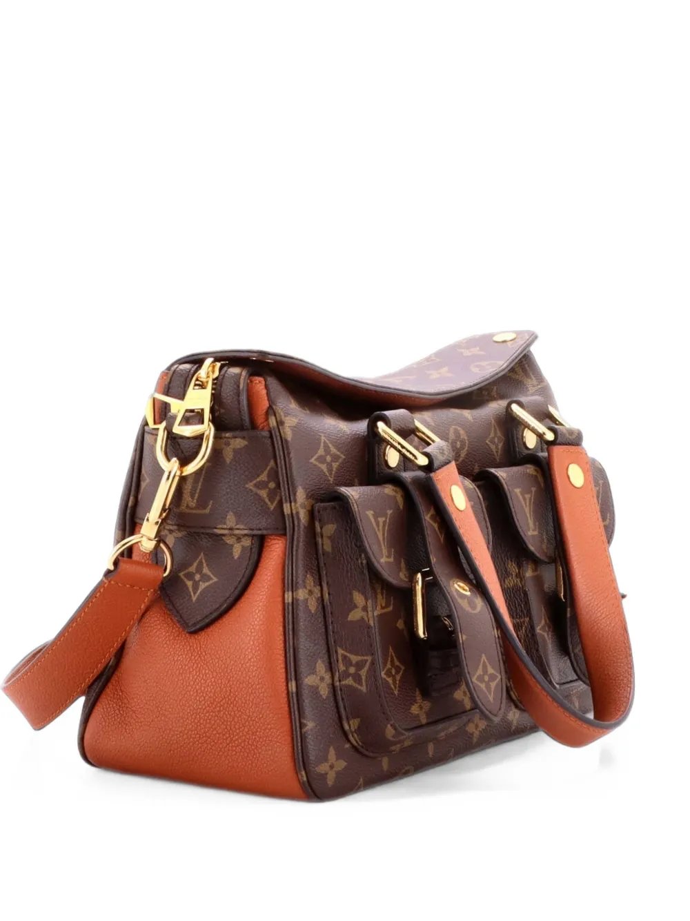 Manhattan NM Handbag Monogram Canvas with Leather satchel