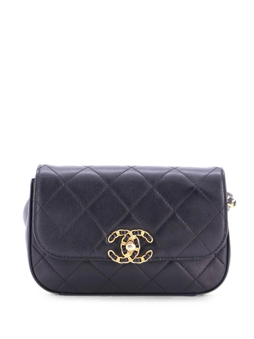 Chain Infinity Waist Bag Quilted Lambskin belt bag