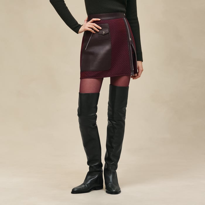 Rouge Carmin Quilted Skirt