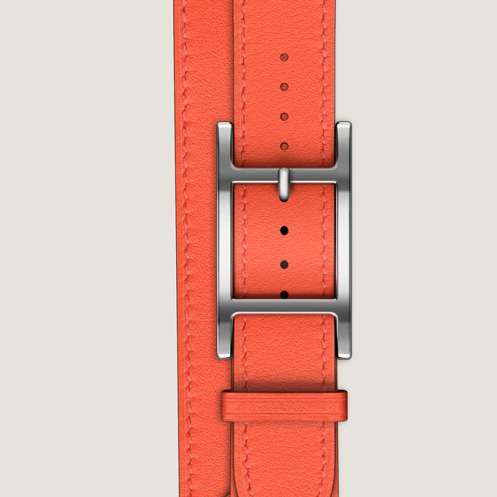 오랑쥬 필드 애플 워치 에르메스 스트랩, Hapi 더블 투어 42mm