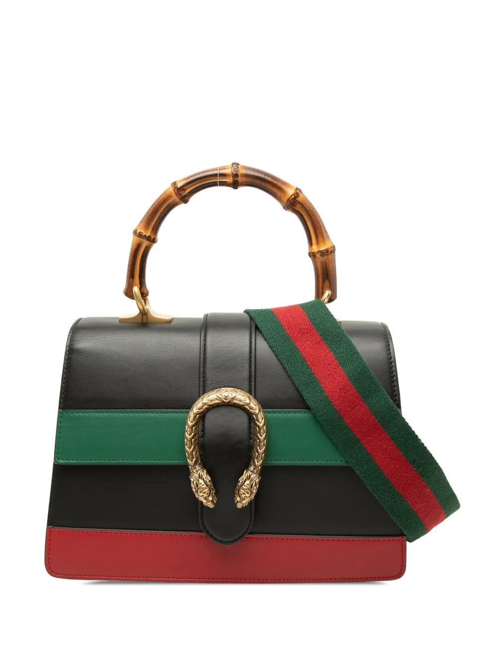 2016-2026 Medium Bamboo Dionysus Web Leather satchel
