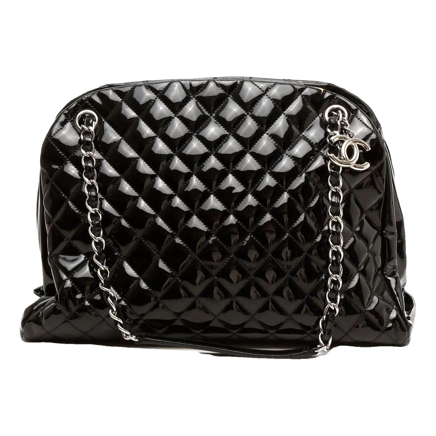 Mademoiselle patent leather tote