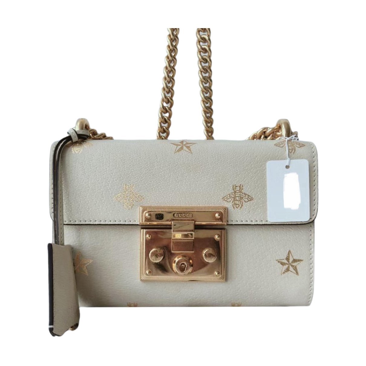 Padlock leather crossbody bag