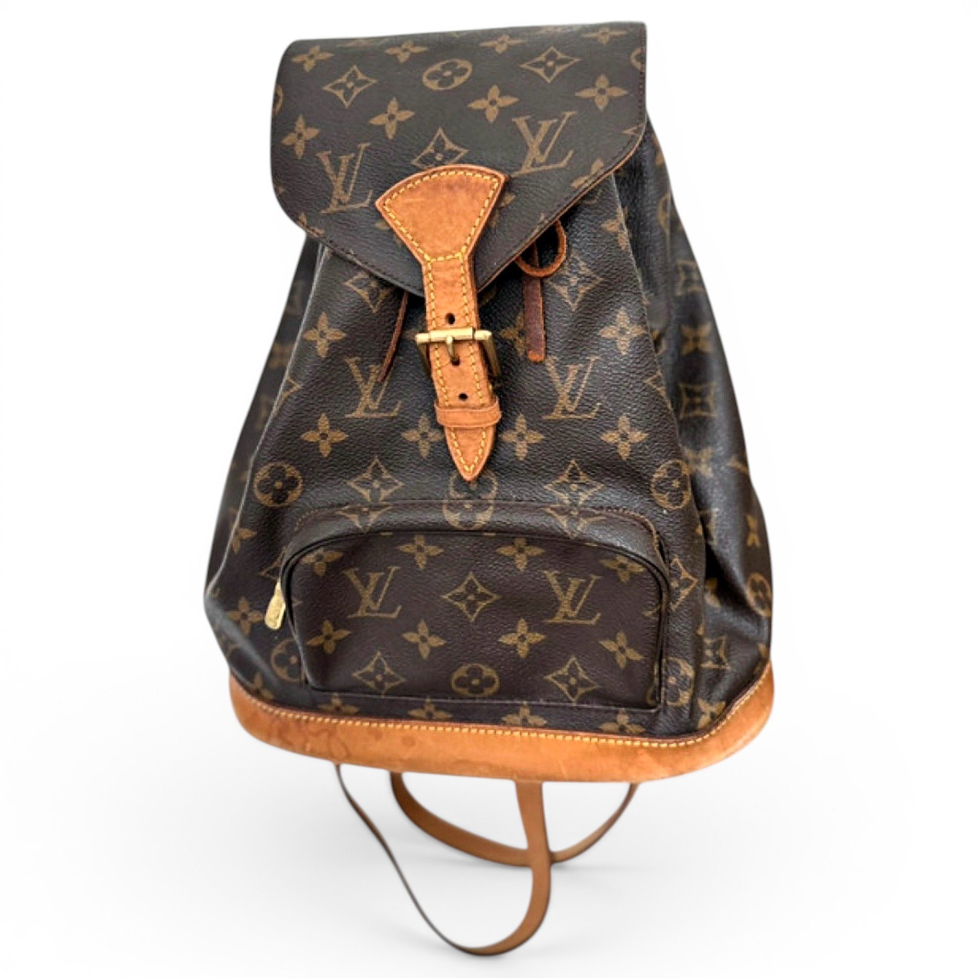 Montsouris Vintage leather backpack