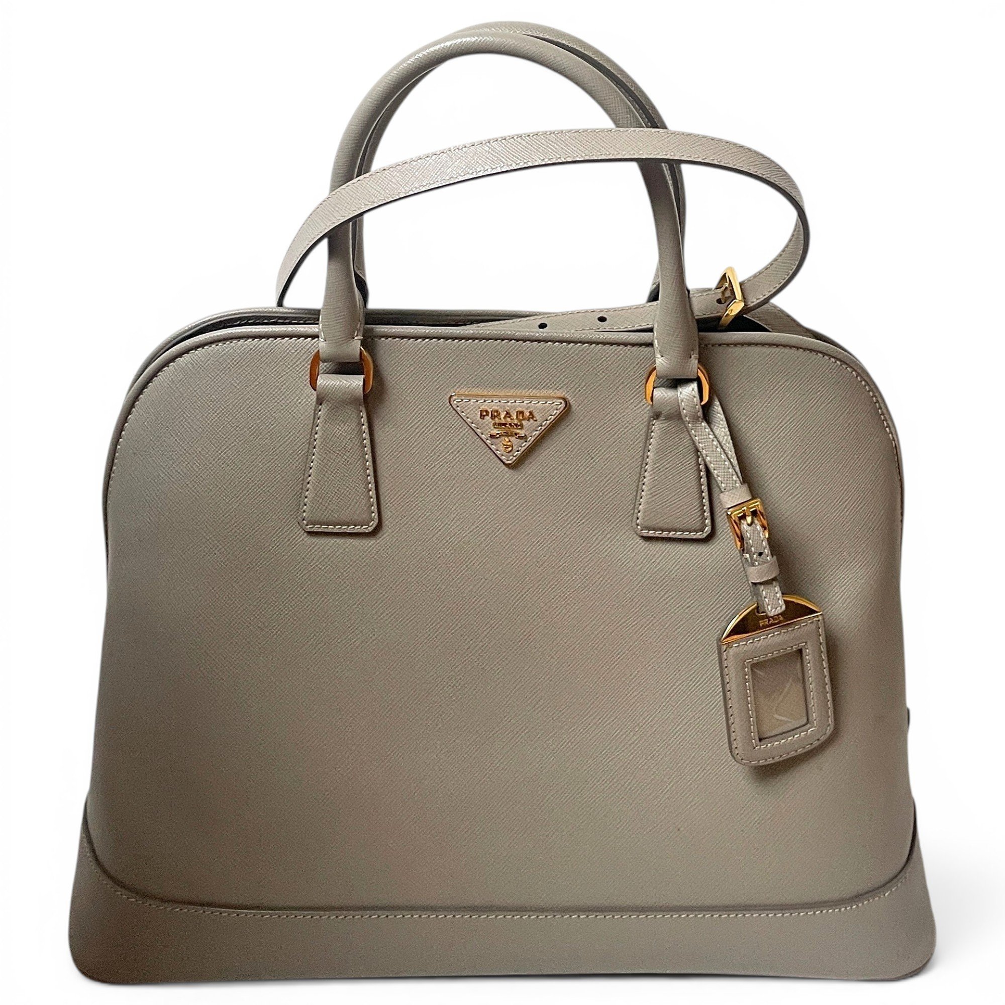 Double leather tote