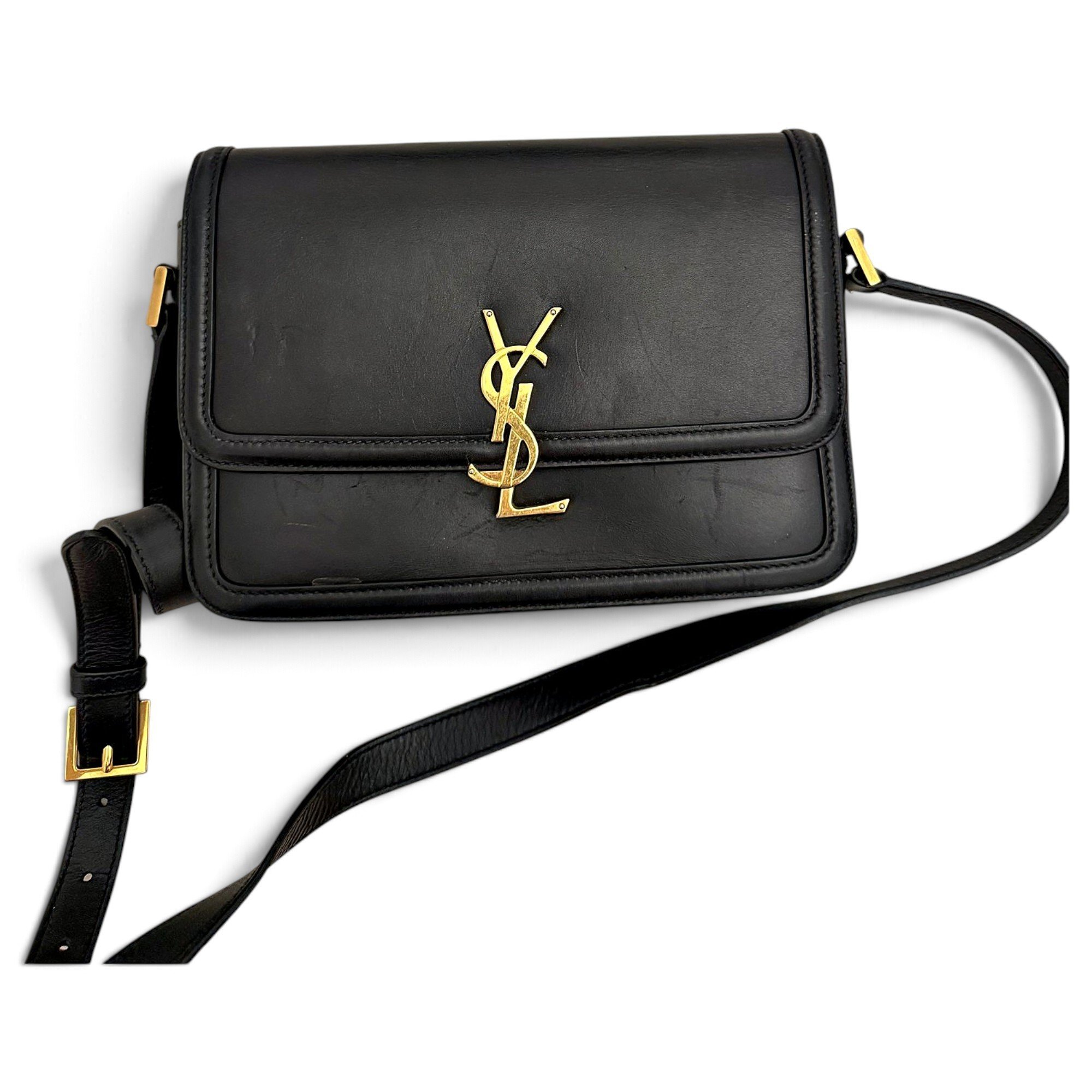 Solférino leather handbag