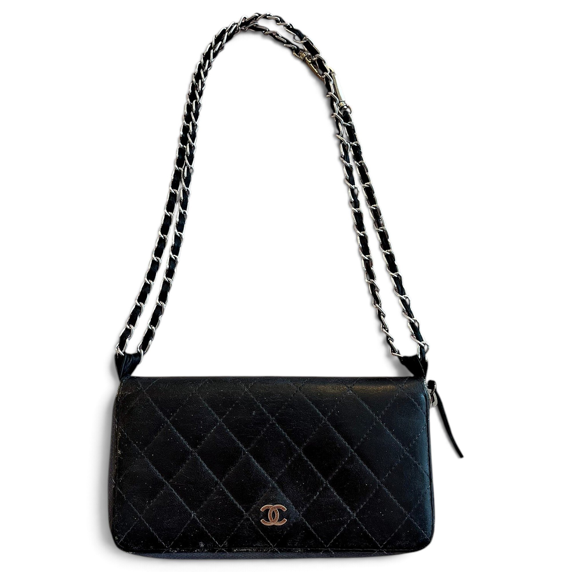 Leather clutch bag