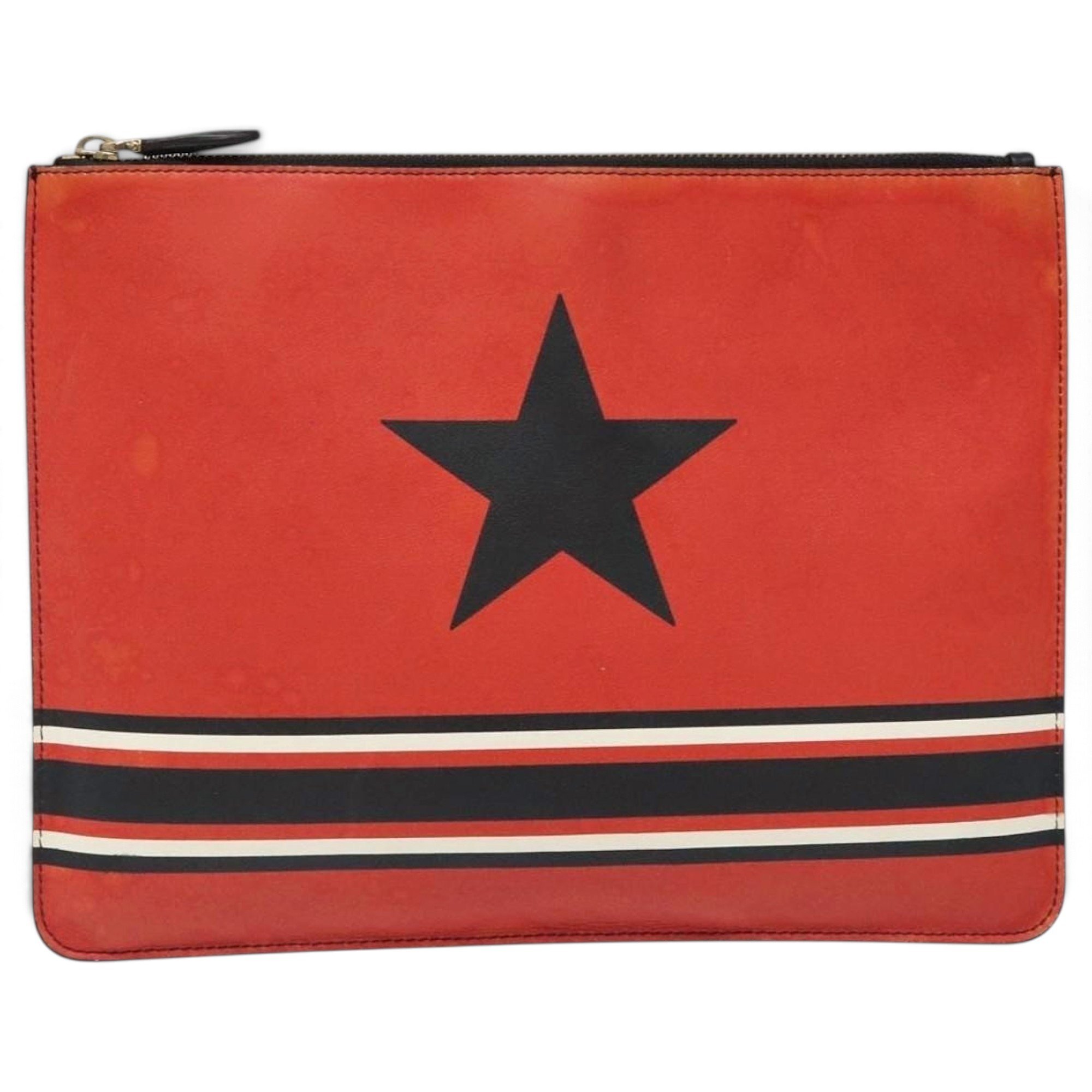 Leather clutch bag