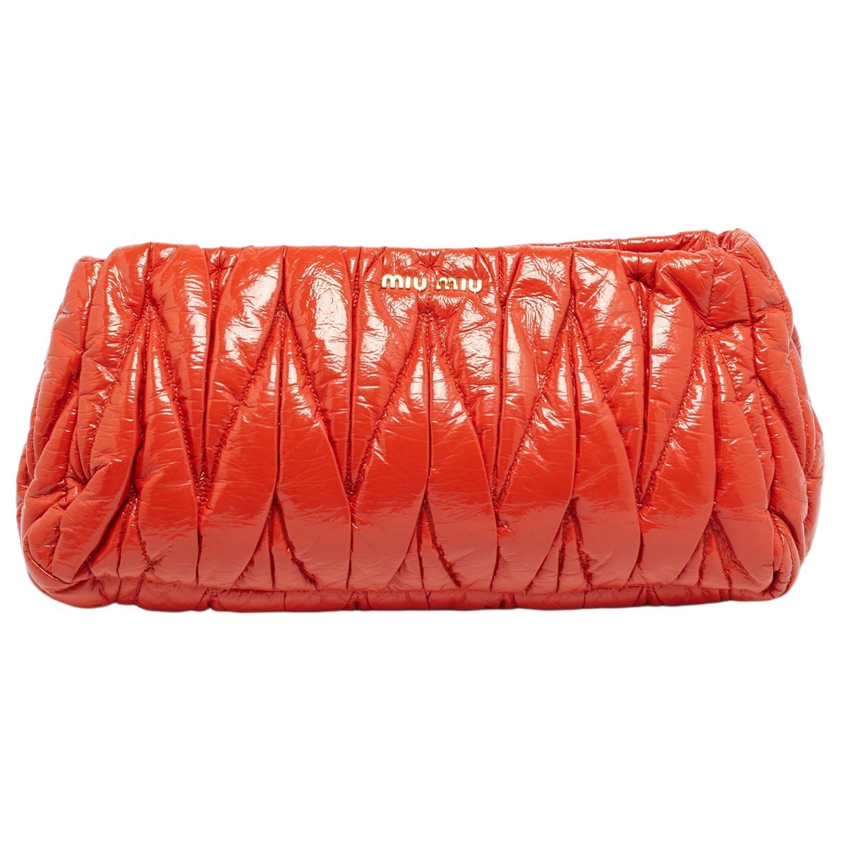 Patent leather clutch bag