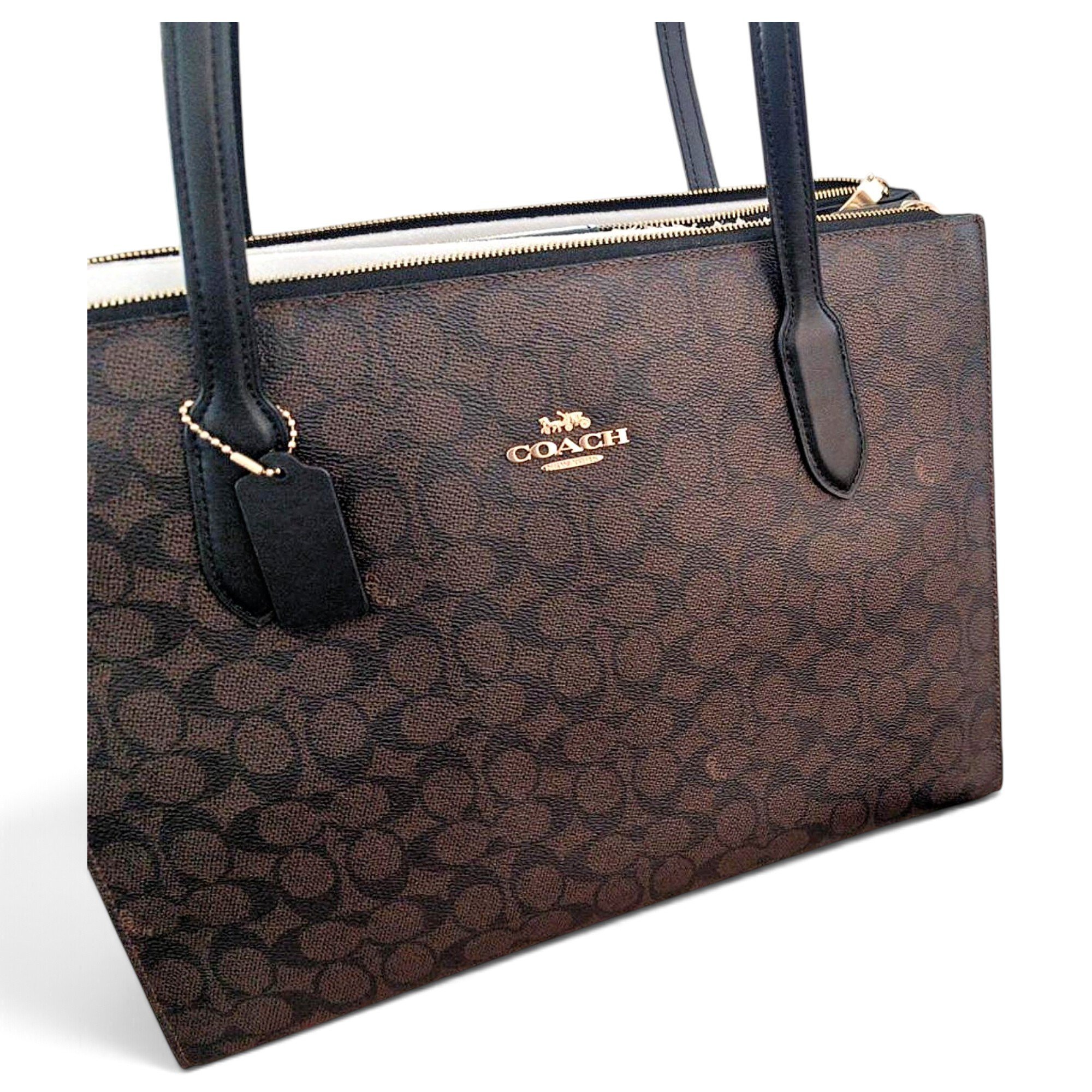 CITY ZIP TOTE leather tote