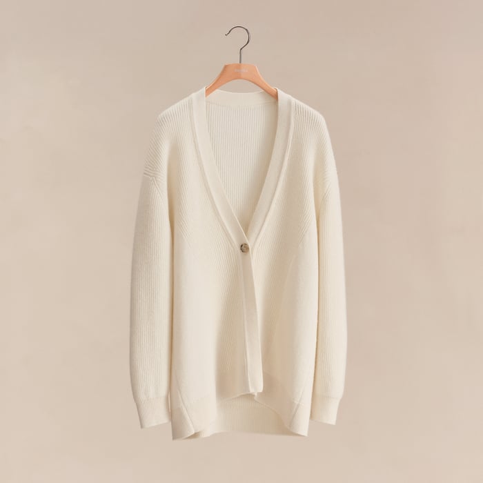 Blanc Naturel Long Cardigan