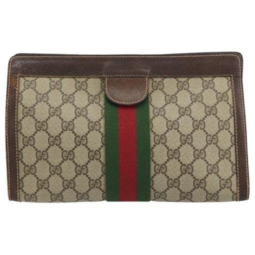 Leather clutch bag