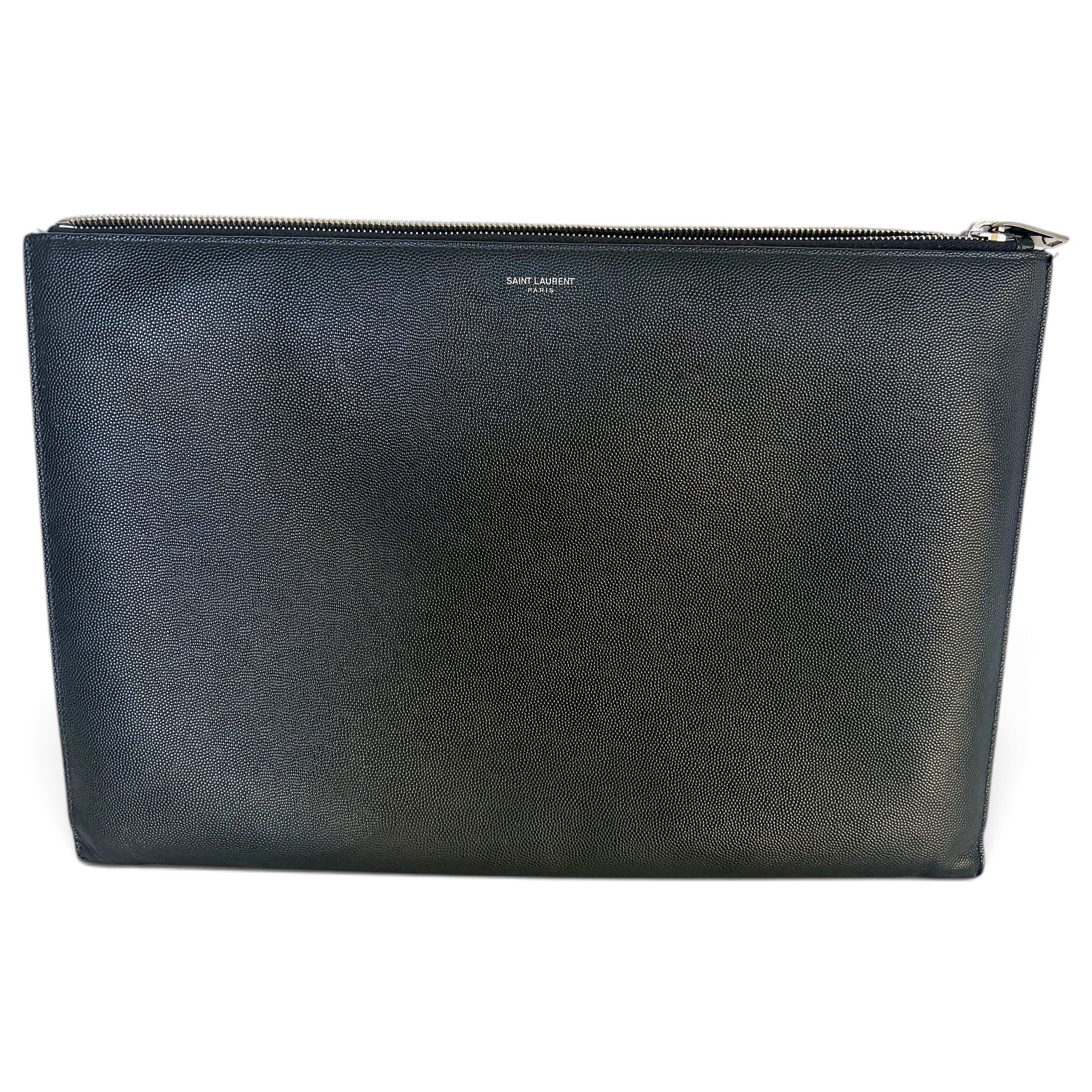 Leather clutch bag