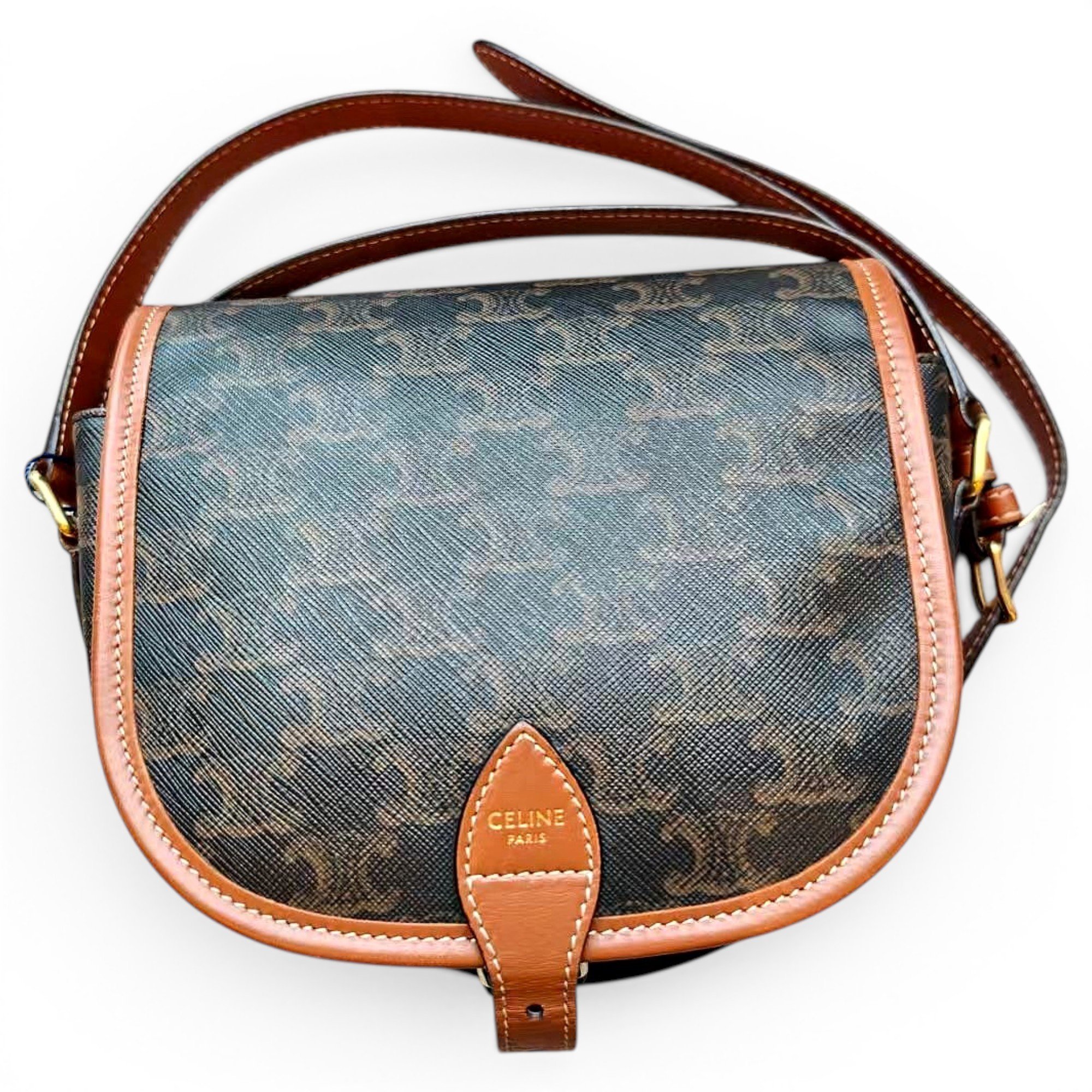 Triomphe leather handbag