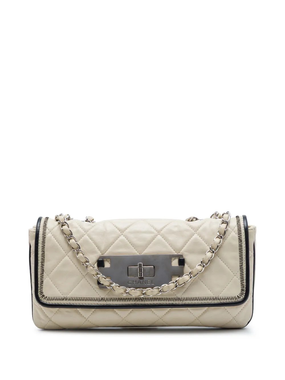2008-2009 Quilted Aged Lambskin Reissue 2.55 East West Flap shoulder bag