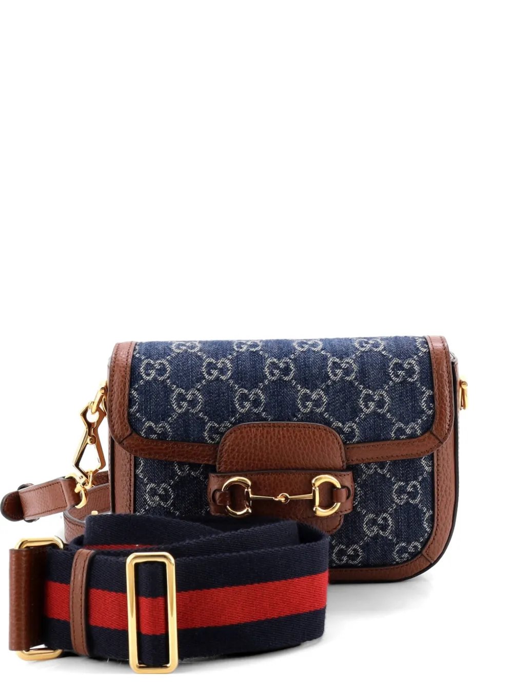 Horsebit 1955 GG Denim Mini shoulder bag