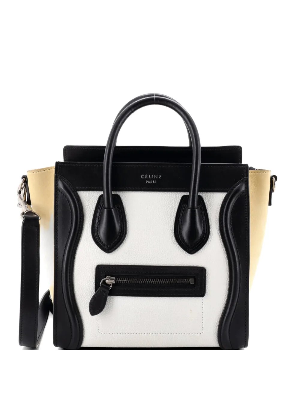 Tricolor Luggage Bag Leather Nano crossbody bag