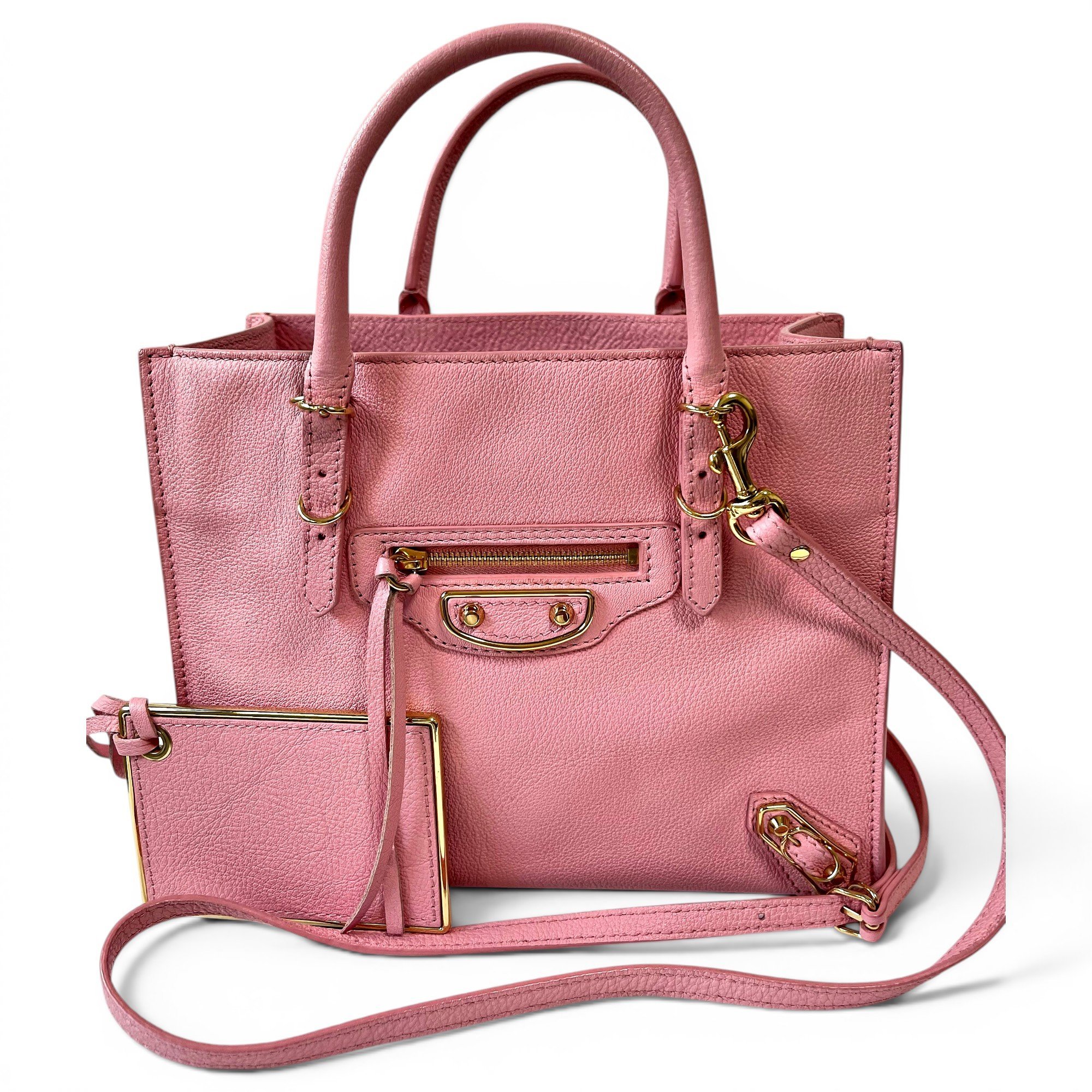 City leather handbag