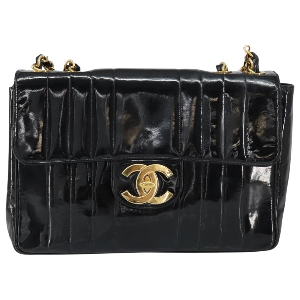 Patent leather handbag