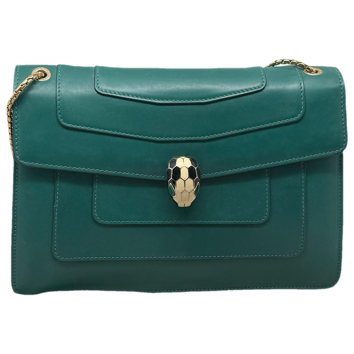 Serpenti leather handbag