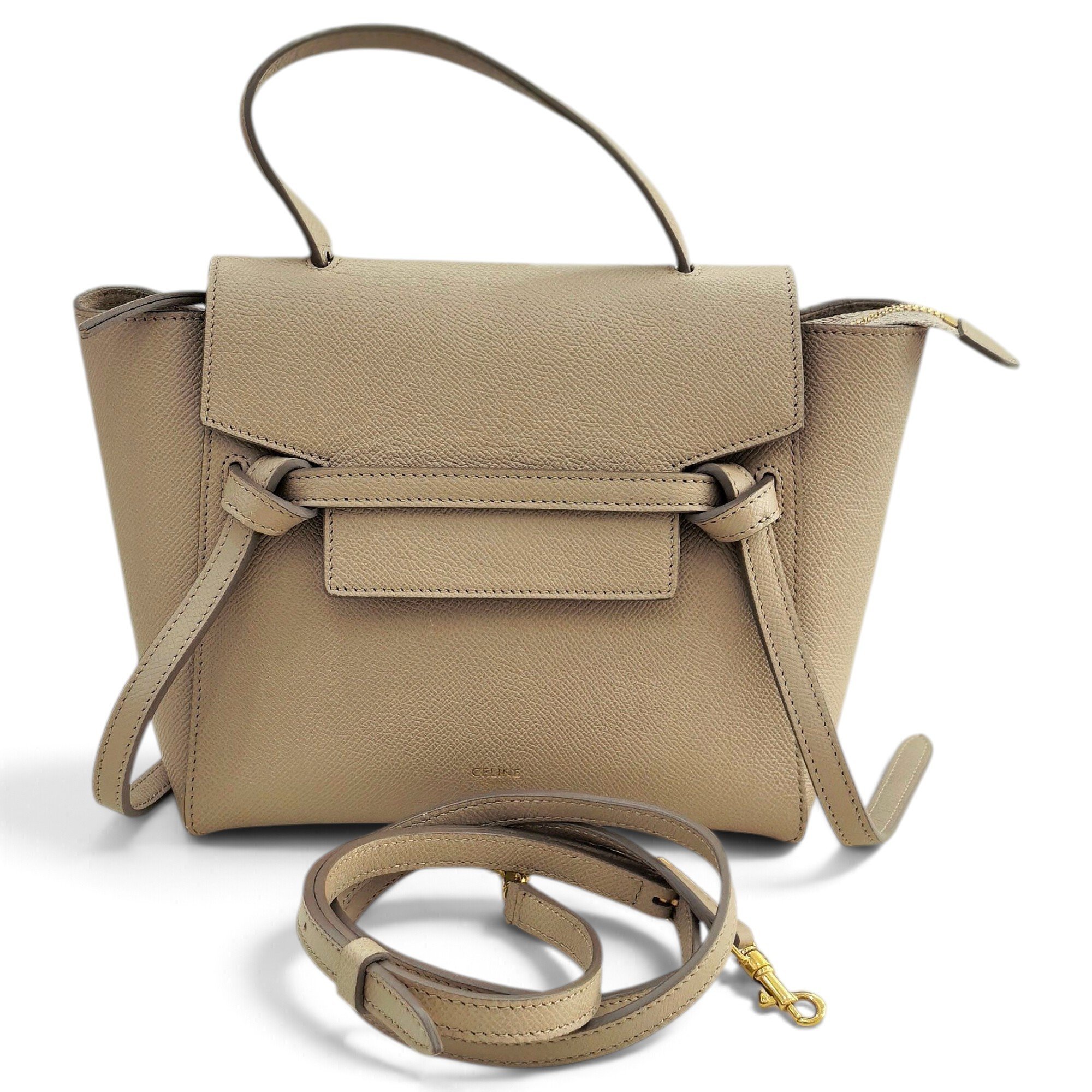 Belt leather handbag