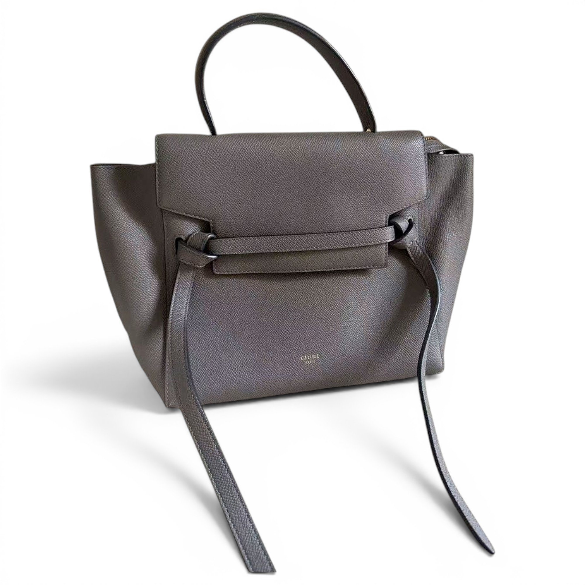 Belt leather handbag