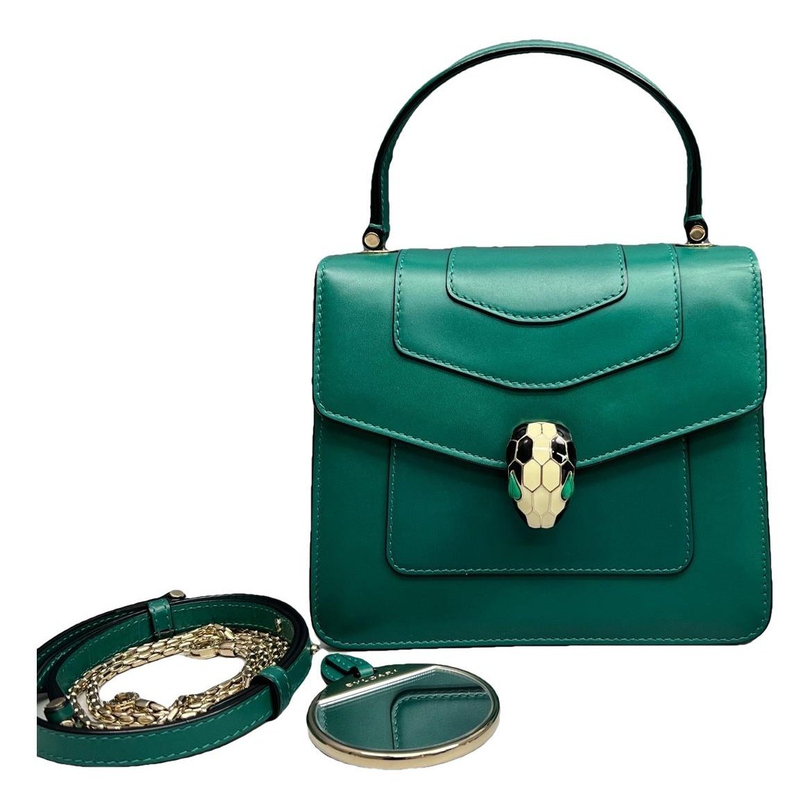 Serpenti leather handbag