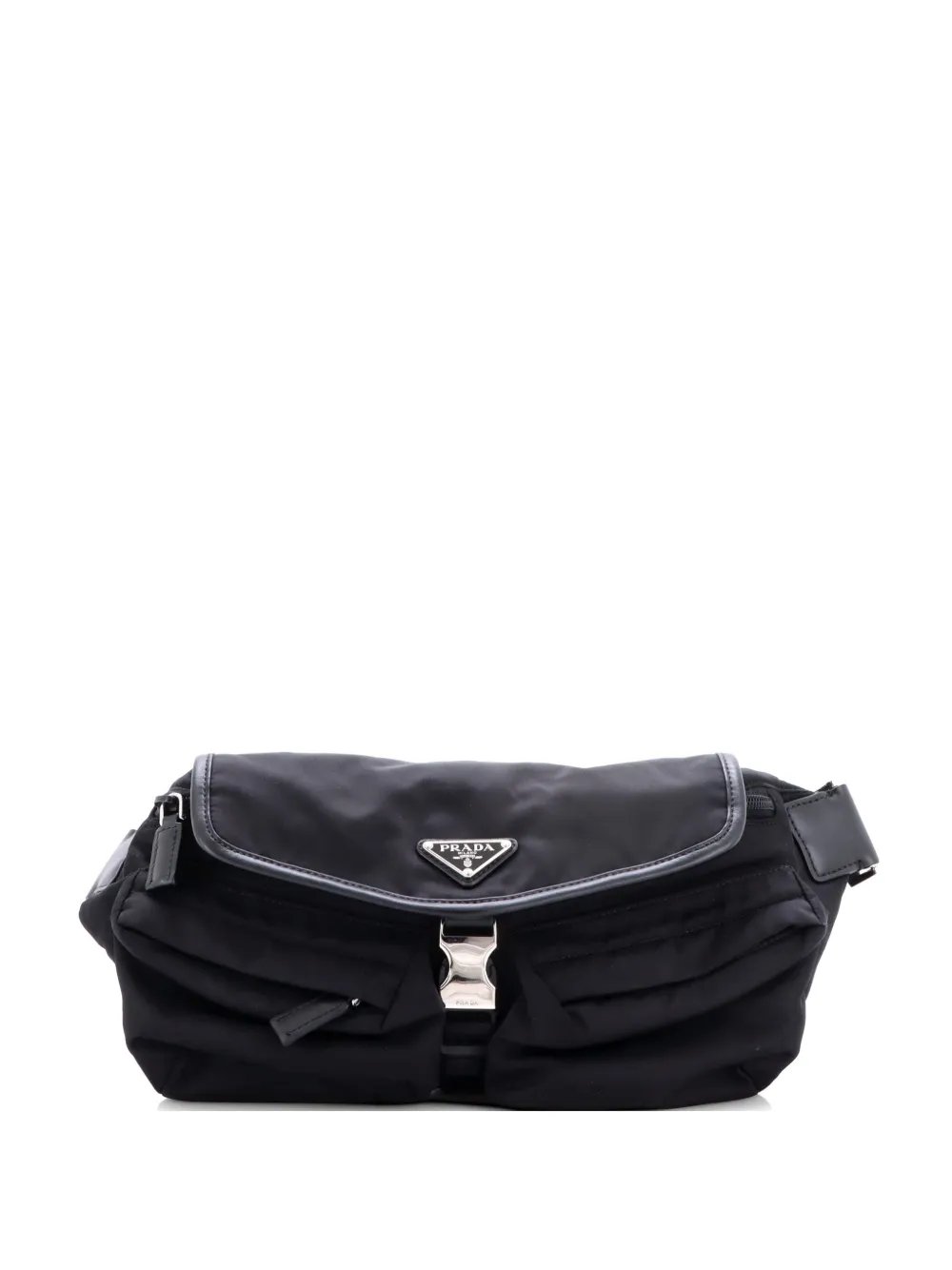 Double Front Pocket Re-Nylon belt bag