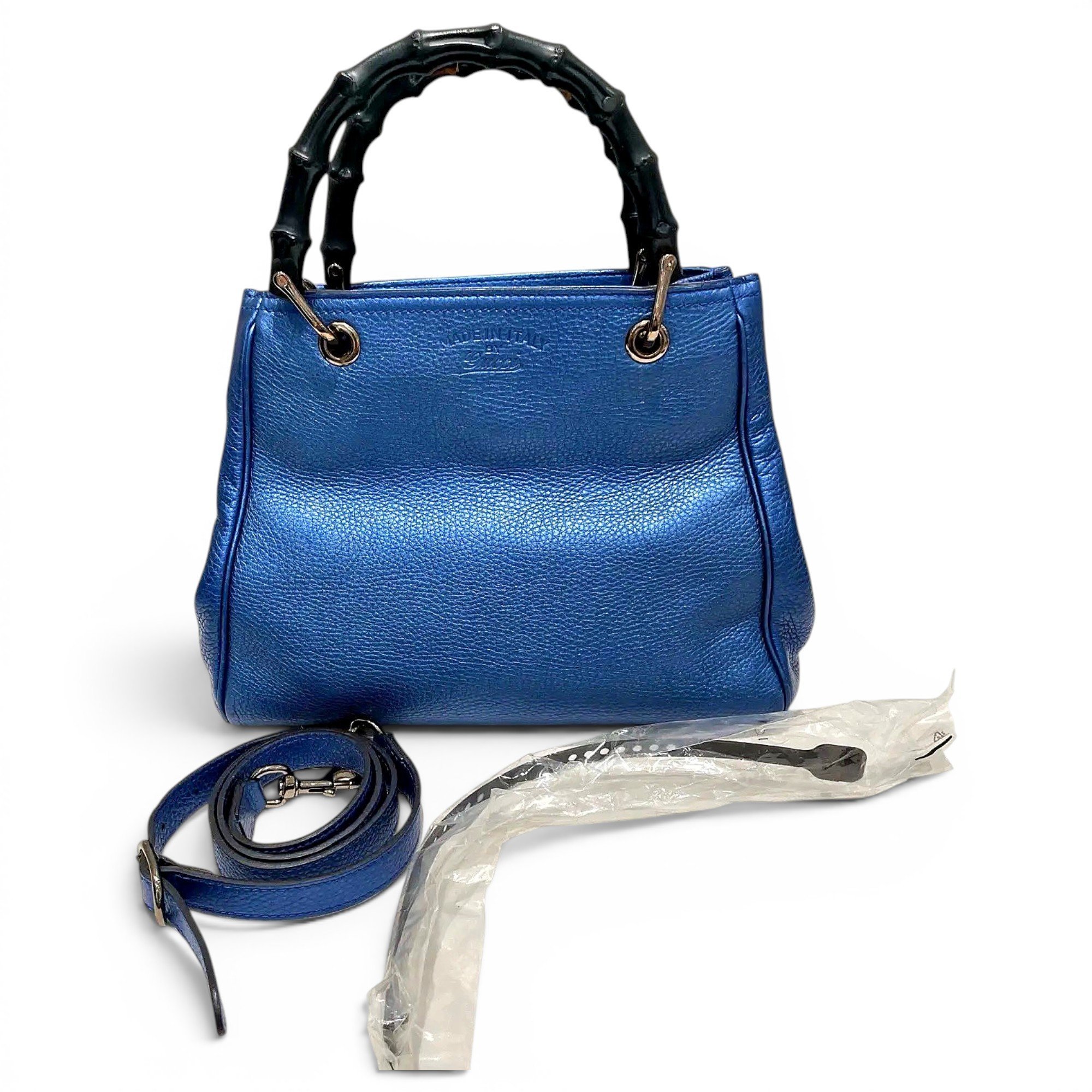 Bamboo leather handbag