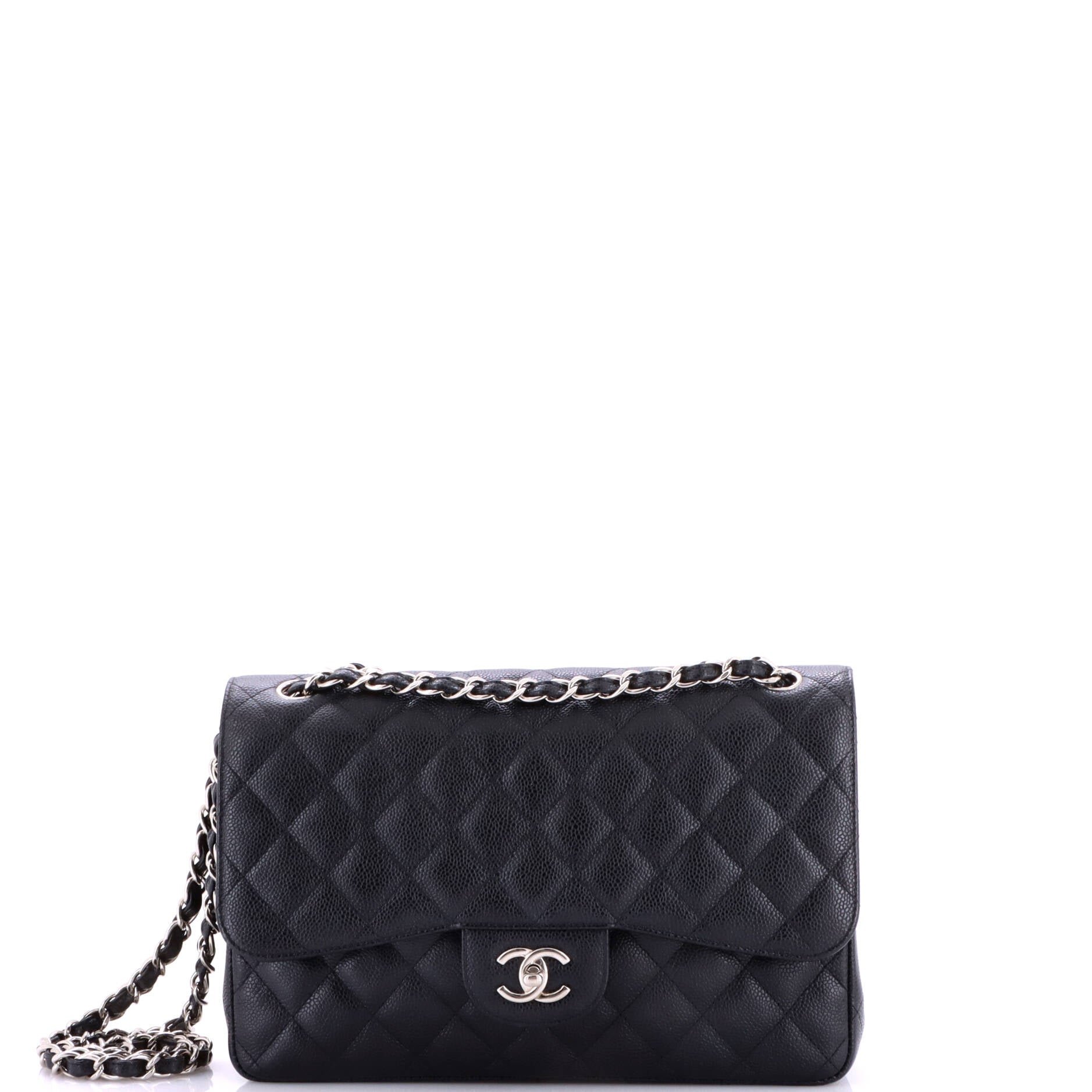 Classic Double Flap Bag Quilted Caviar Jumbo