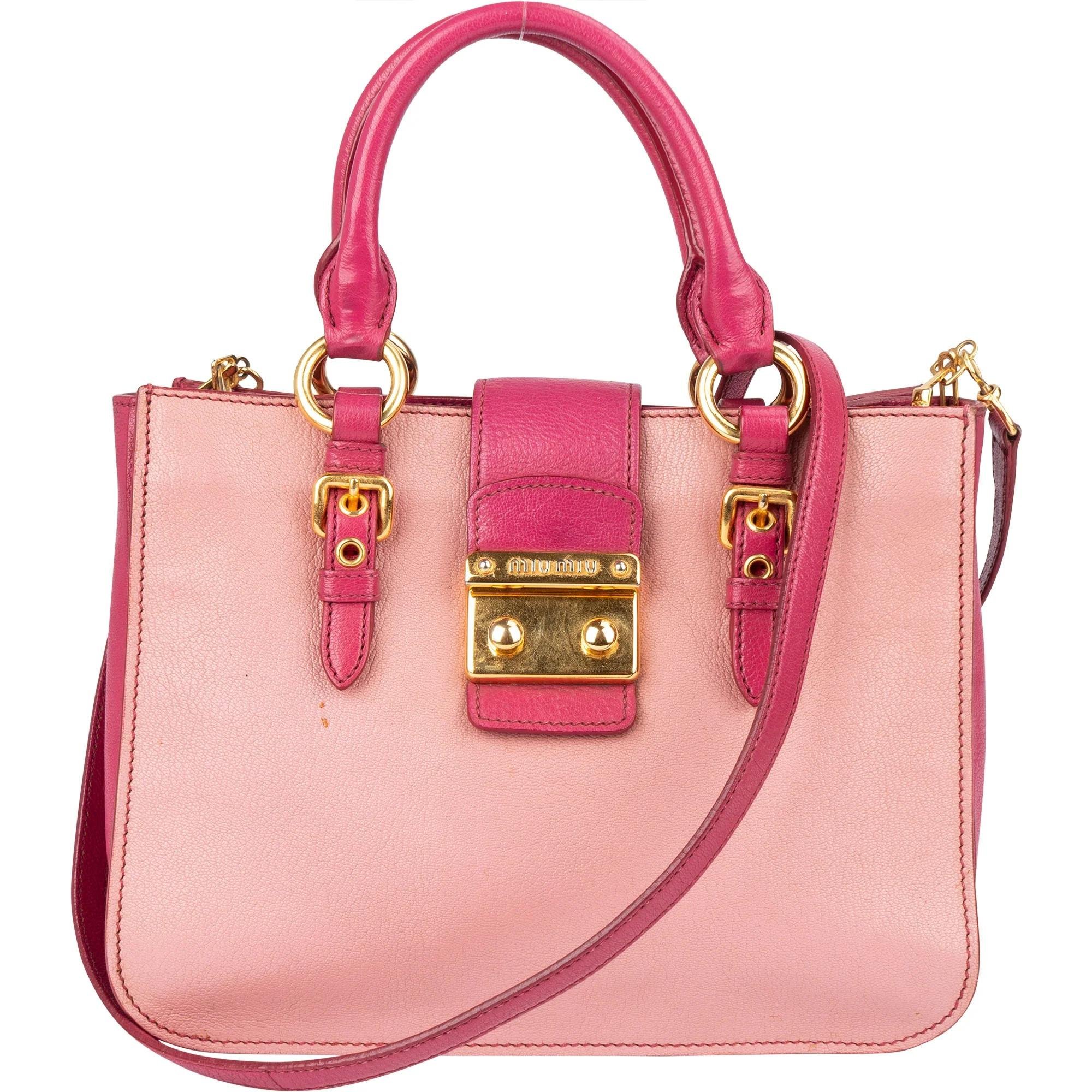 Madras leather handbag