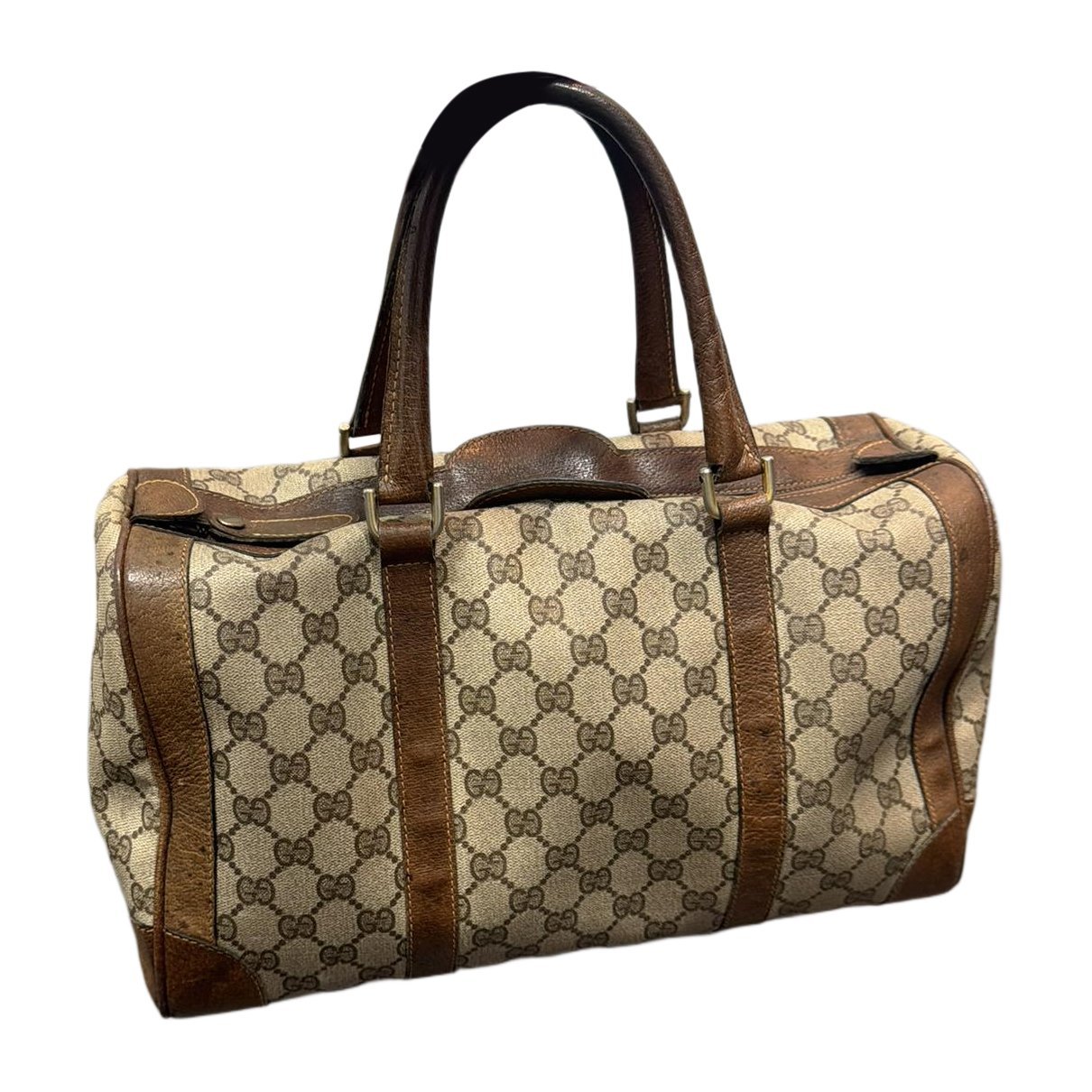 Boston leather bowling bag