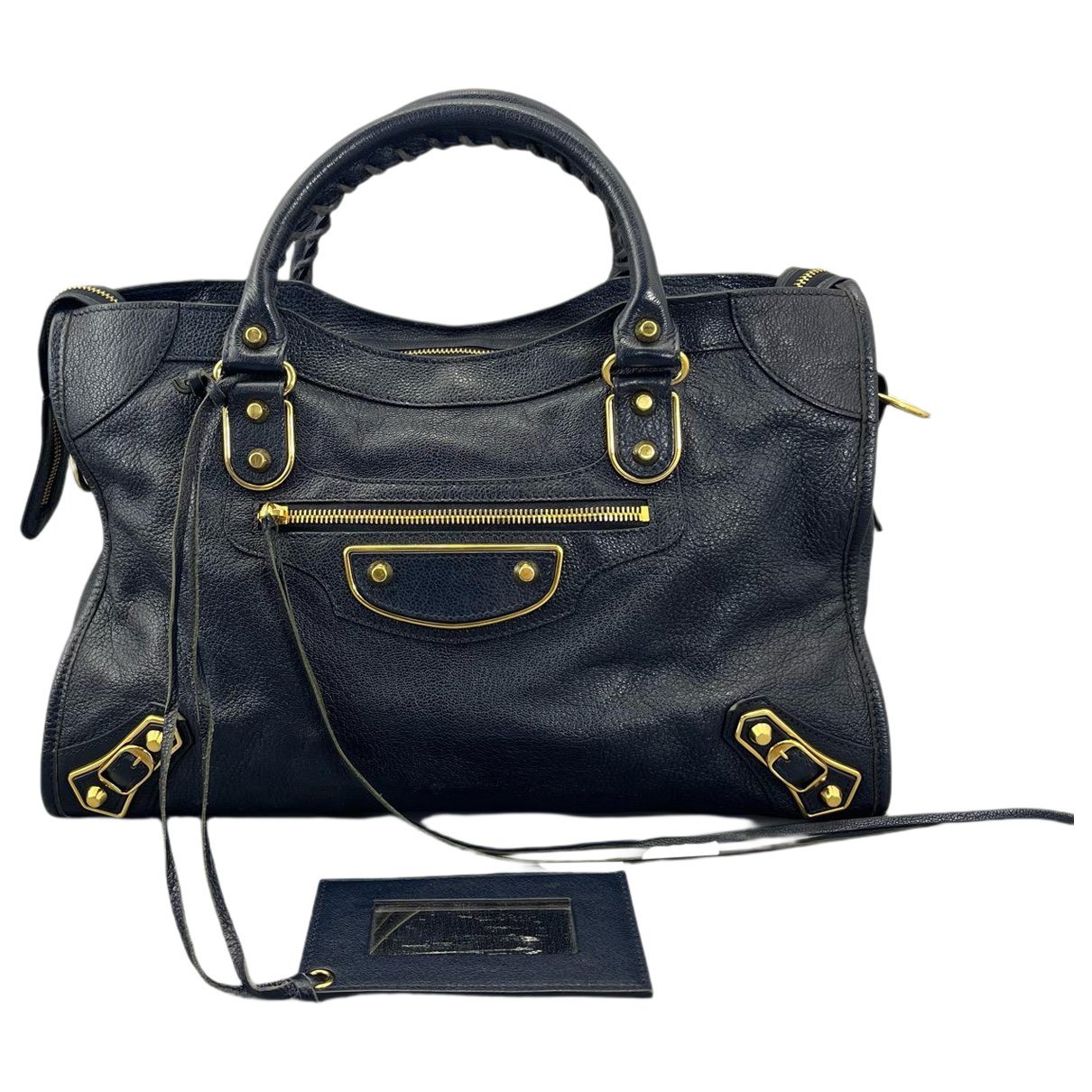 City leather handbag