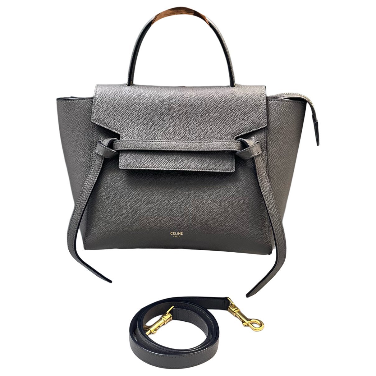 Belt leather handbag