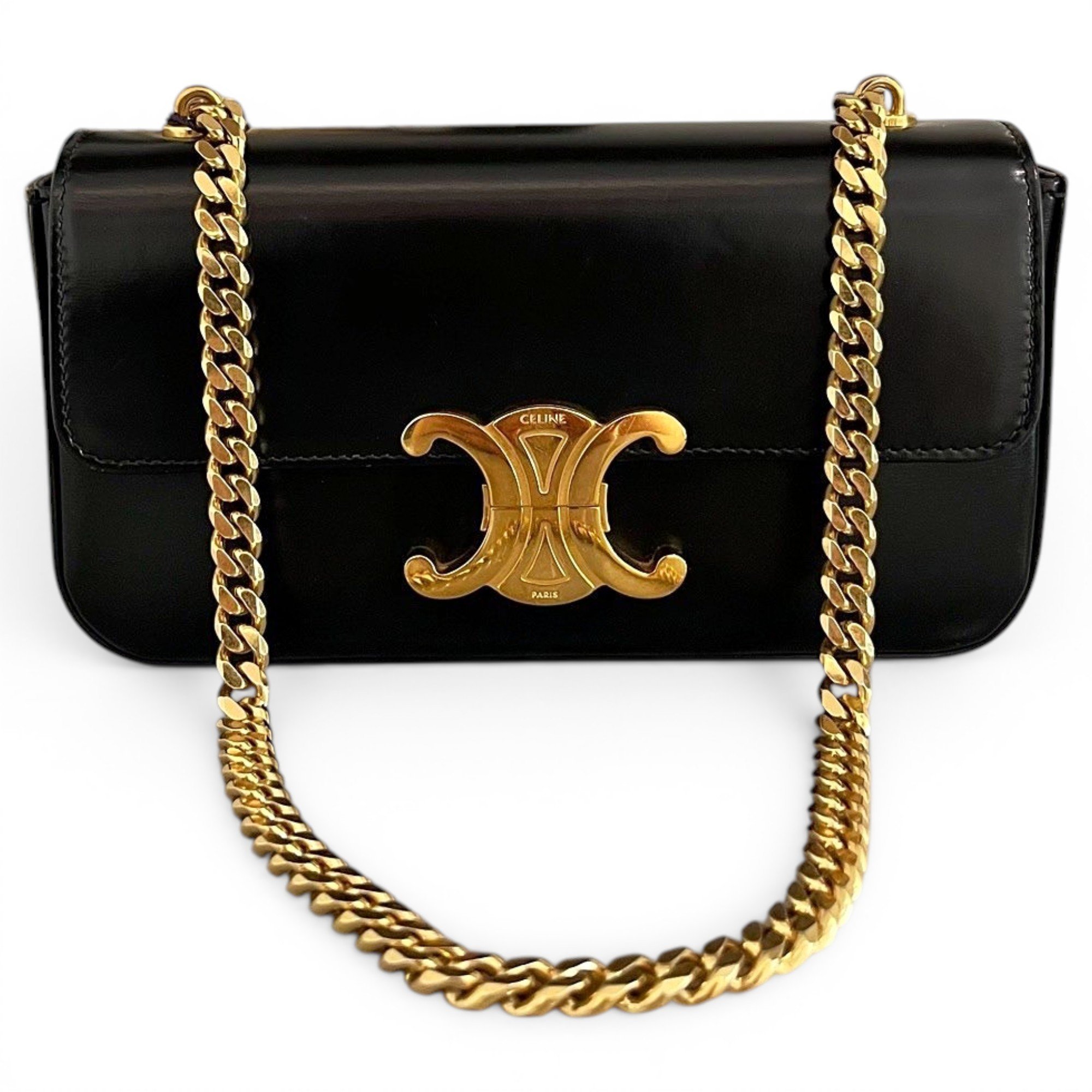 Triomphe leather handbag