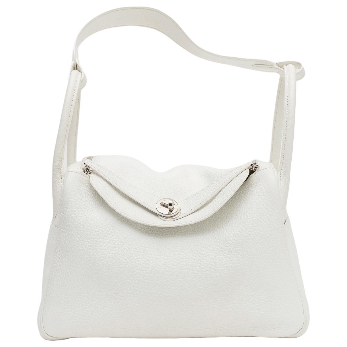 Hermes Lindy Handbag White Togo Leather 2006