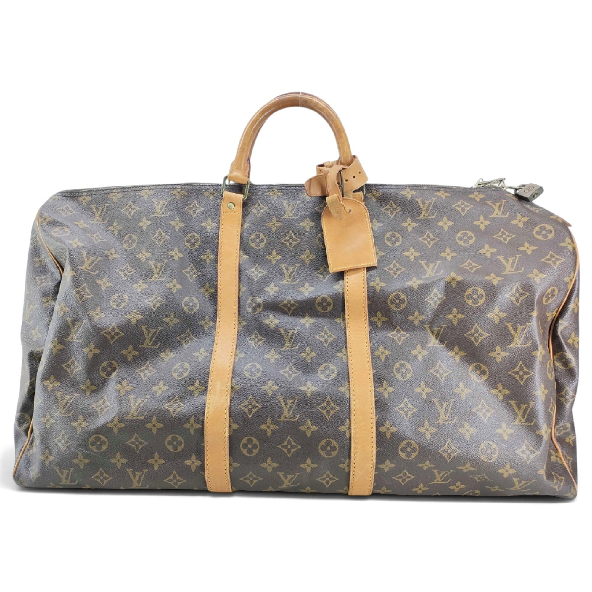 Keepall leather travel bag