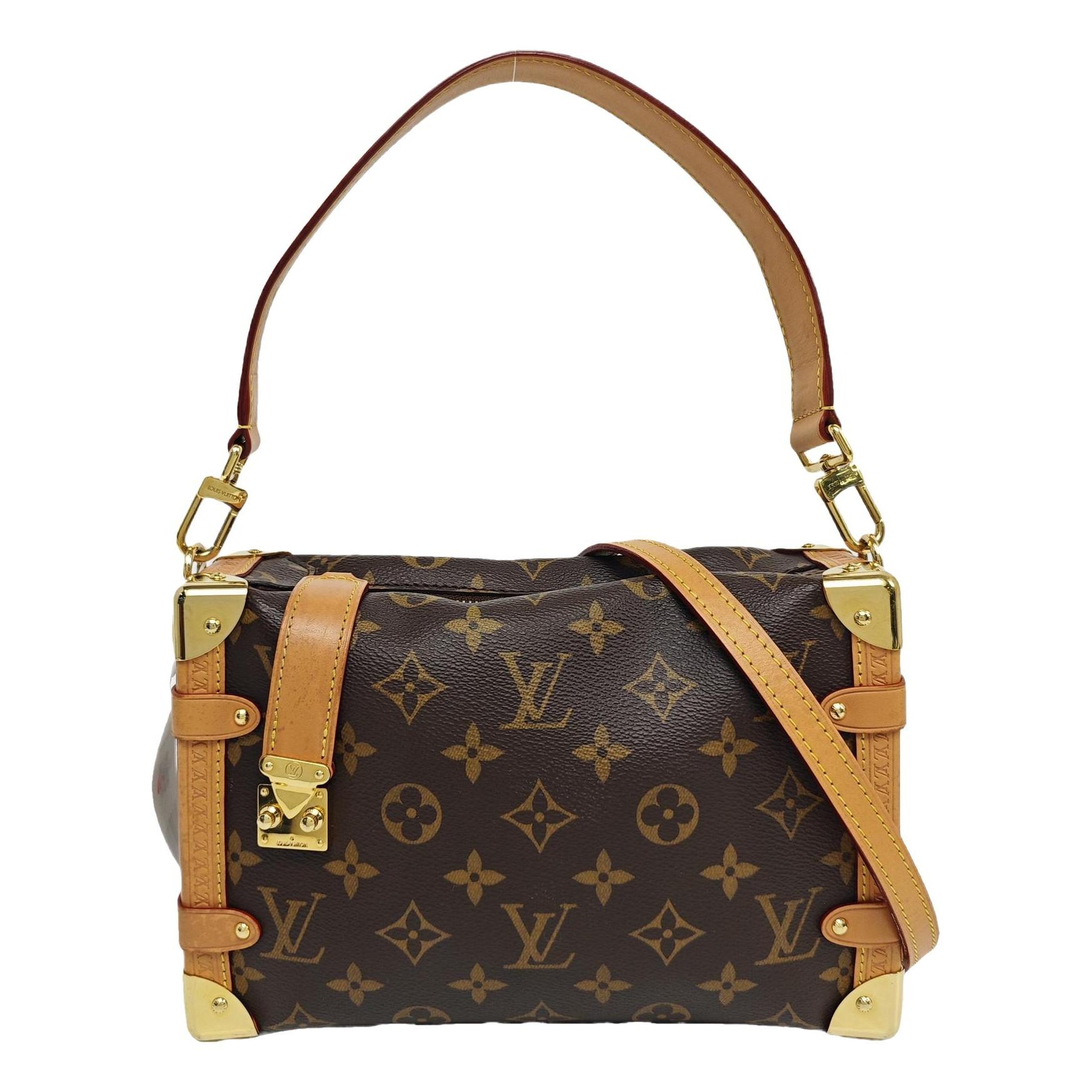 Side Trunk leather crossbody bag