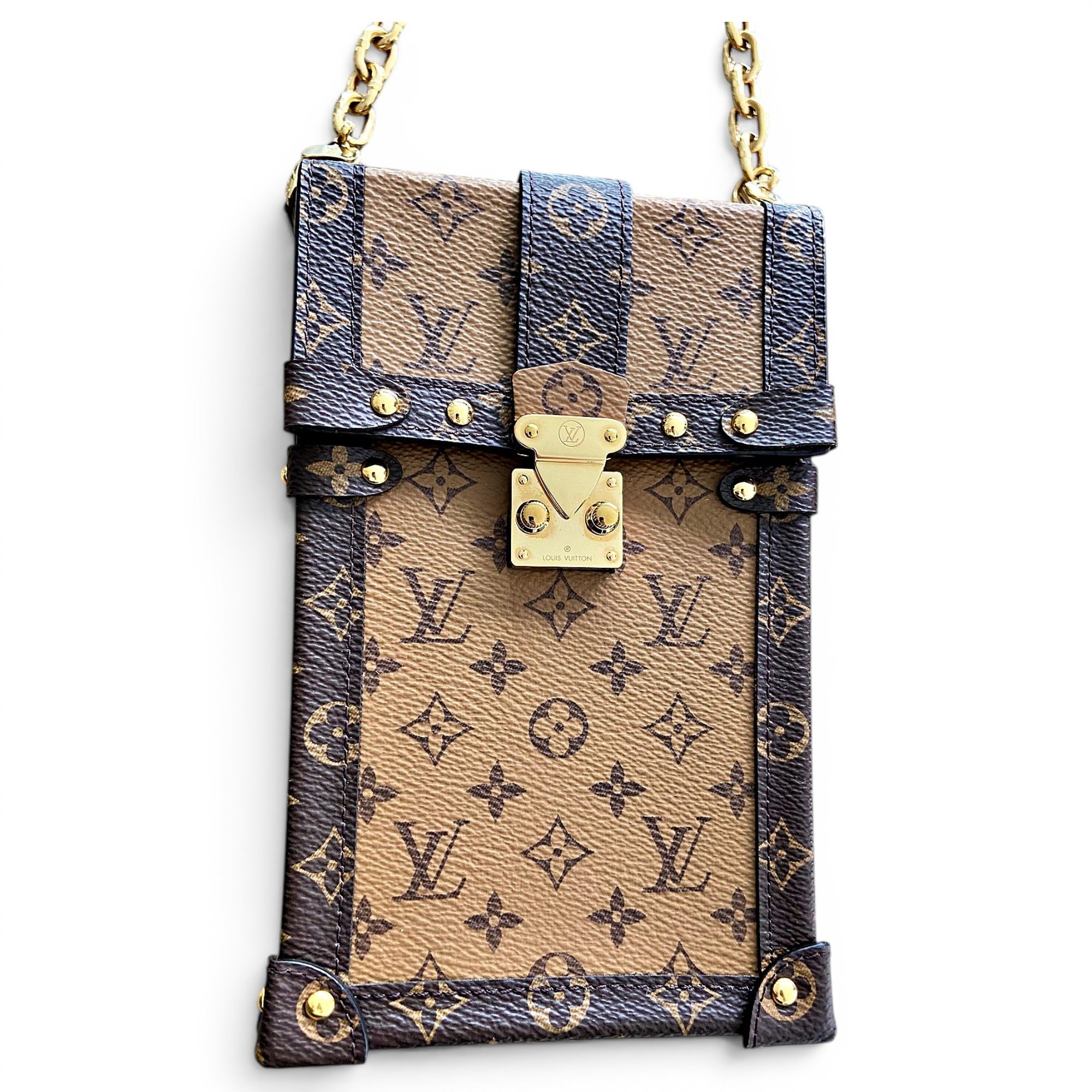 Pochette Trunk Verticale leather crossbody bag