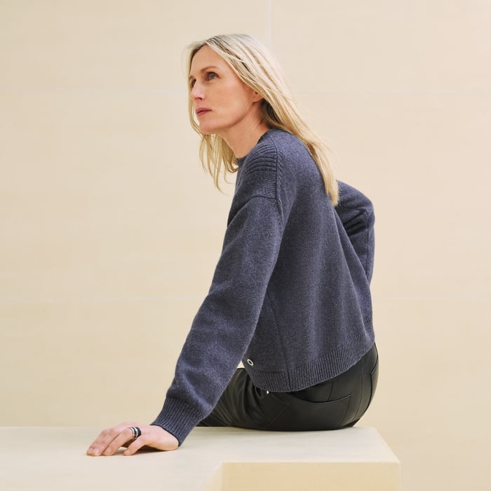 Violet Améthyste Cashmere Long-sleeve Sweater