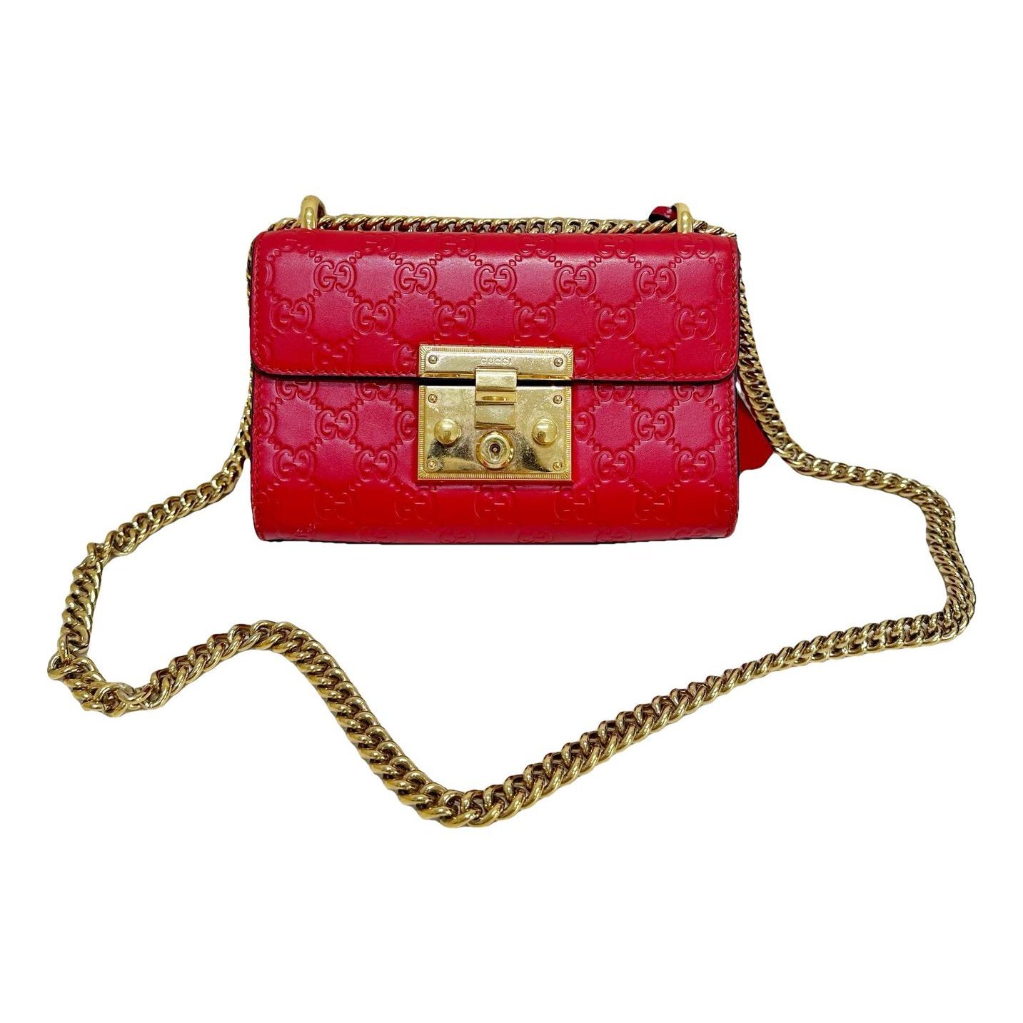 Padlock leather handbag