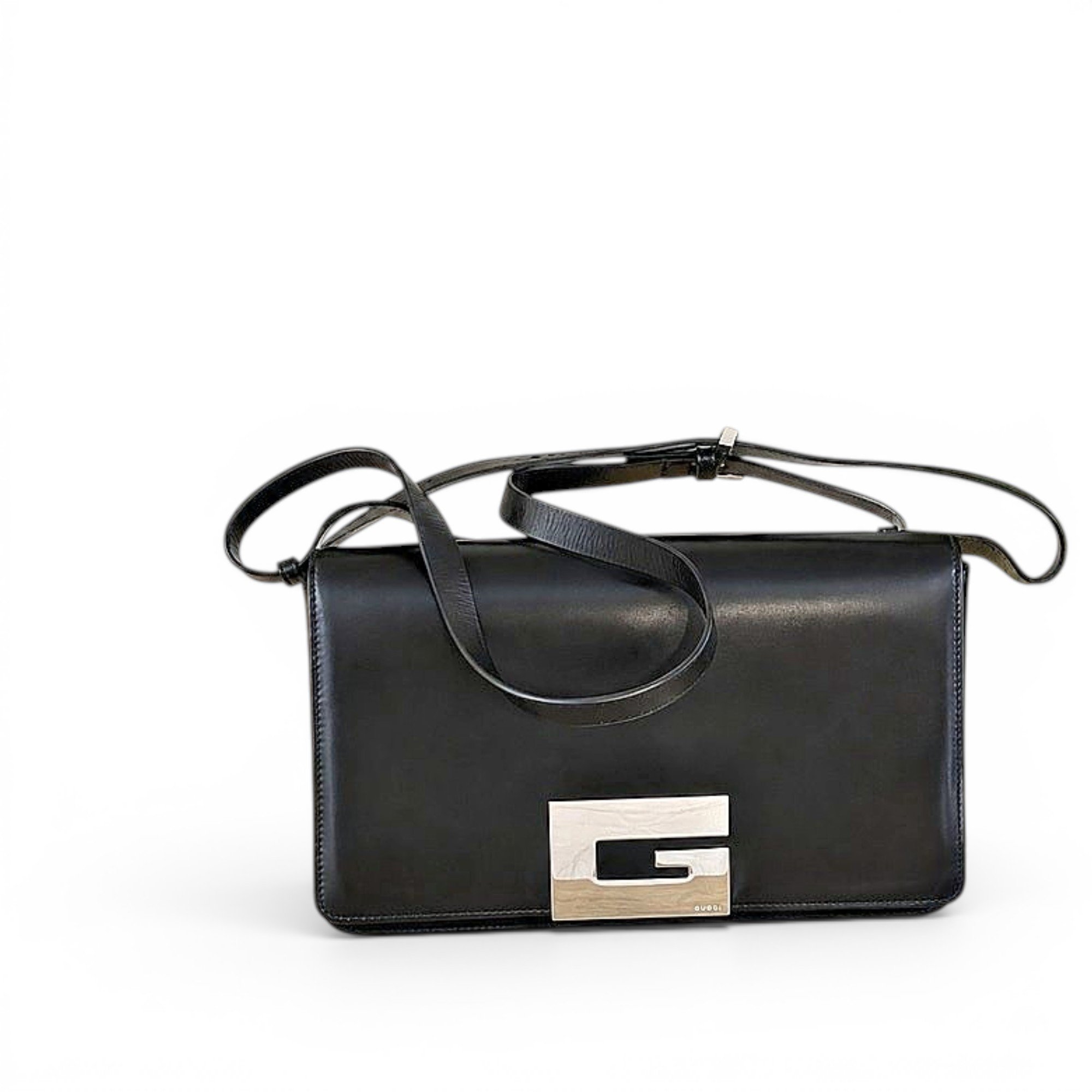Square G leather handbag