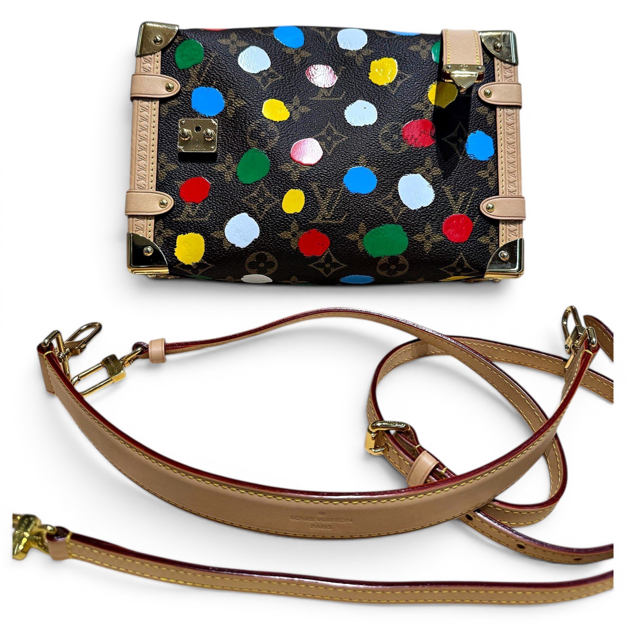 Side Trunk leather handbag