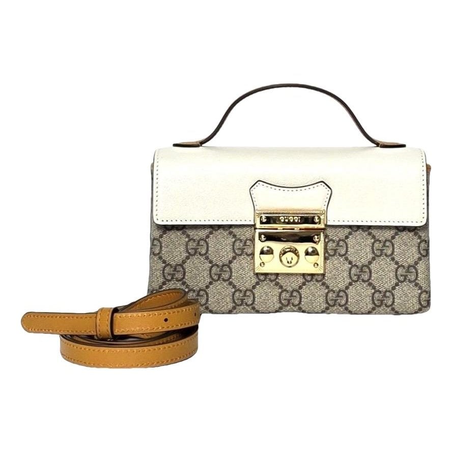 Padlock leather handbag