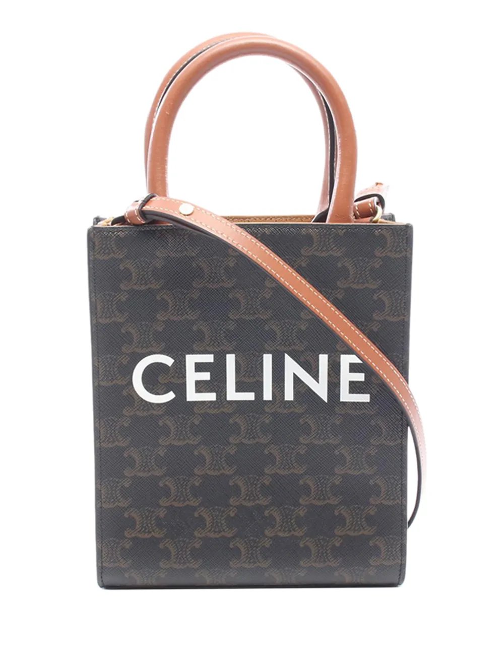 2000-2026 Mini Triomphe Coated Canvas Vertical Cabas satchel